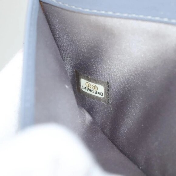 CHANEL Camellia COCO Mark Chain Wallet Patent leather Gray CC Auth PP850 - Picture 3 of 15